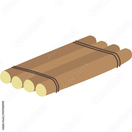 Raft Float Illustration
