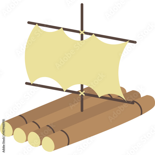 Raft Float Illustration
