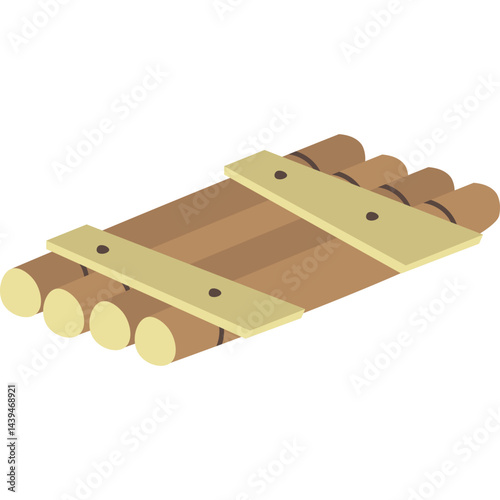 Raft Float Illustration