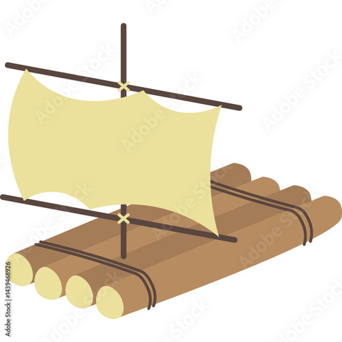 Raft Float Illustration