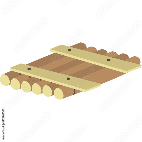 Raft Float Illustration