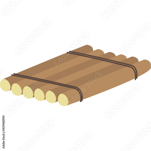 Raft Float Illustration