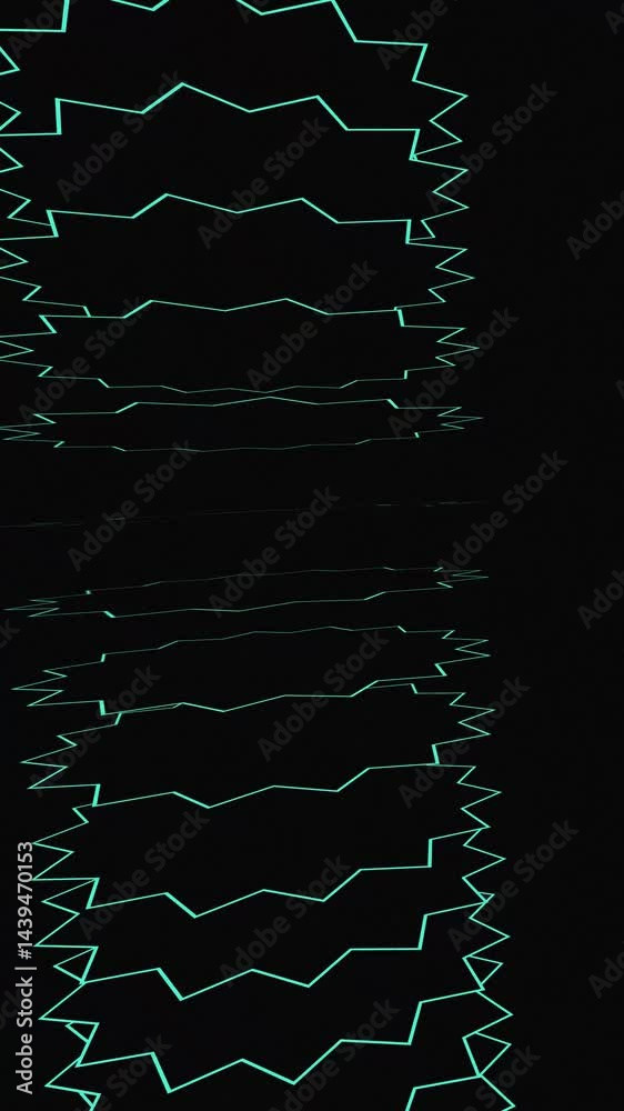 Green zig zag pattern on a black background, great for digital backgrounds, abstract designs, textiles, wallpaper, graphic design projects.