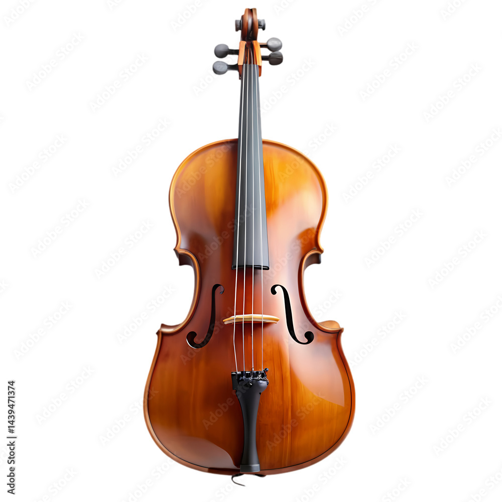 Obraz premium Beautiful Cello: High-Resolution Image on Transparent background