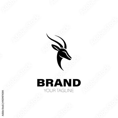 Gazelle Logo. Gazelle Logo Design. Gazelle Logo Brand. Gazelle Logo Vector Design Isolated on White Background