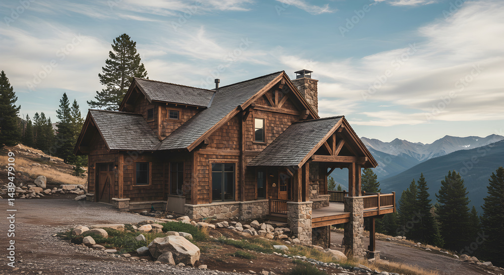 Magnificent Mountain Home Retreating Into the Serenity of Forest Wilderness Magnificent Mountain Home Retreating Into the Serenity of Forest Wilderness