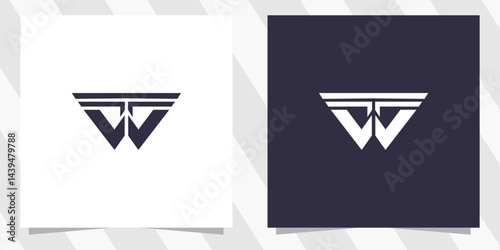 letter wt tw logo design
