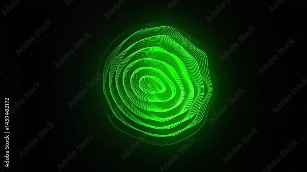 Green glowing spiral on black background, ideal for futuristic designs, technology concepts, abstract backgrounds, energythemed projects, and digital art. Green glowing spiral on black background, ideal for futuristic designs, technology concepts, abstract backgrounds, energythemed projects, and digital art.
