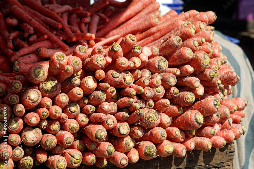fresh vegetables on a local market in mumbai, india