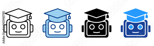 Machine Learning Icon Single Vector Collection 