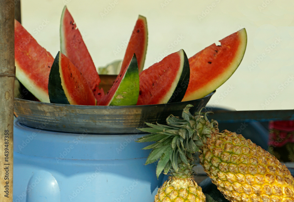 fresh fruits from the local market in india
