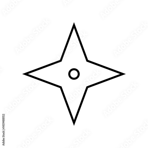 Shuriken icon vector. Ninja illustration sign. Throwing stars symbol or logo.