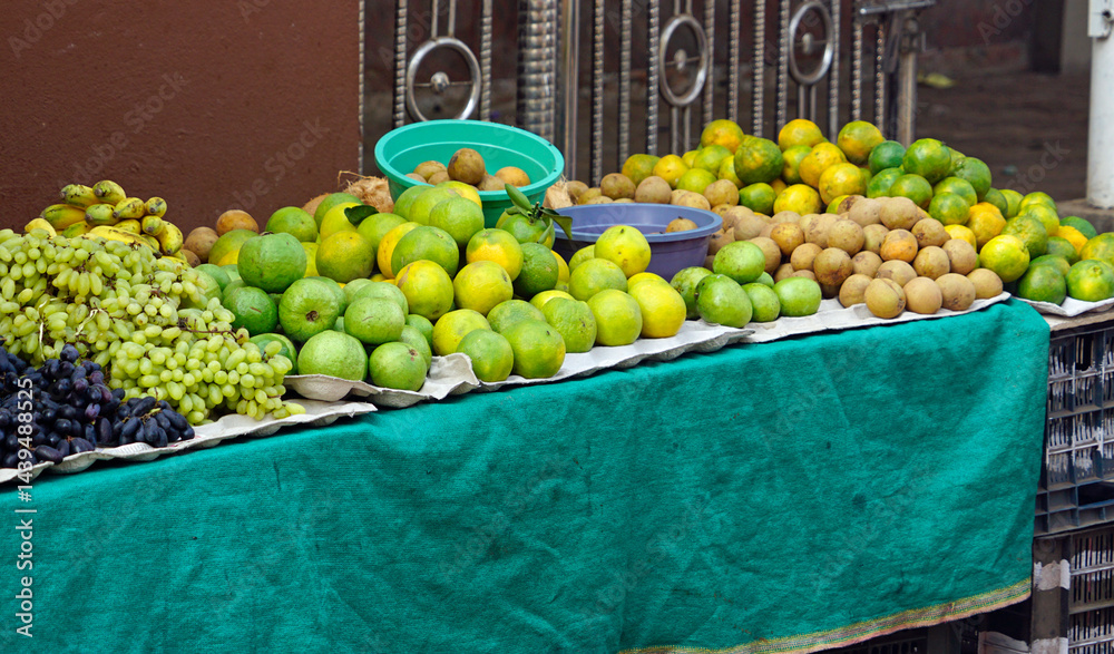 fresh fruits from the local market in india