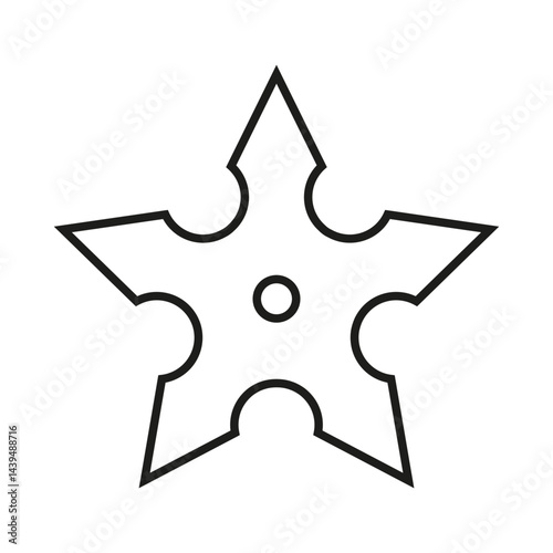 Shuriken icon vector. Ninja illustration sign. Throwing stars symbol or logo.