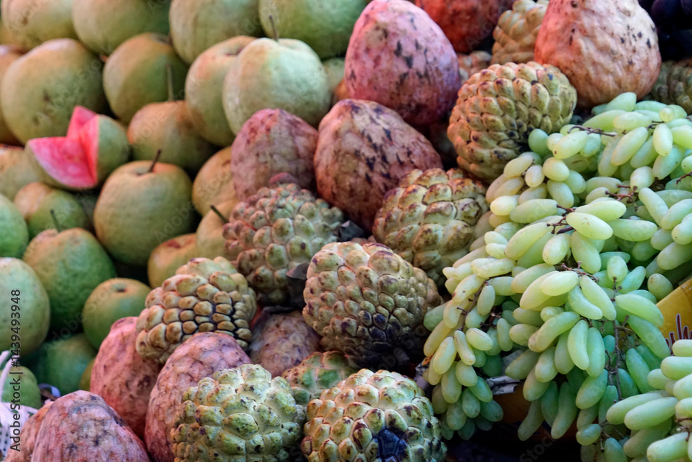fresh fruits from the local market in india