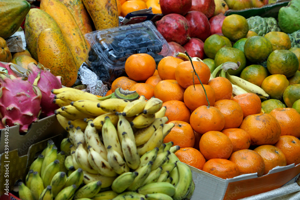 fresh fruits from the local market in india