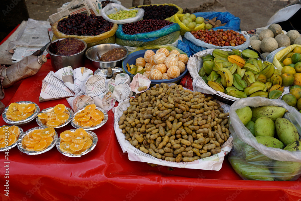 fresh fruits from the local market in india
