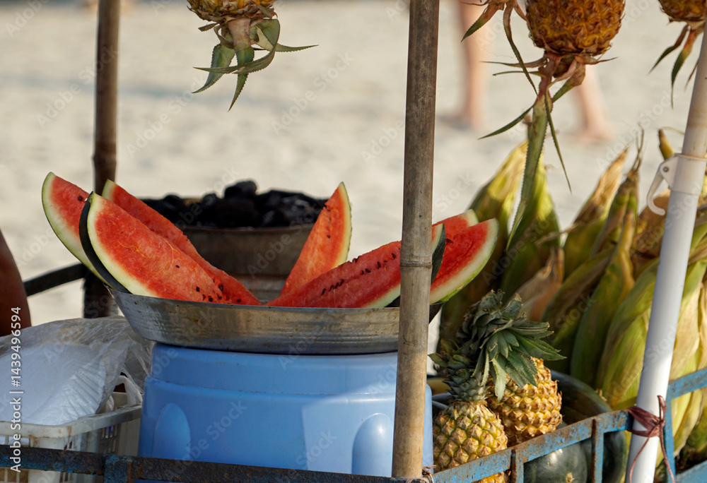 fresh fruits from the local market in india