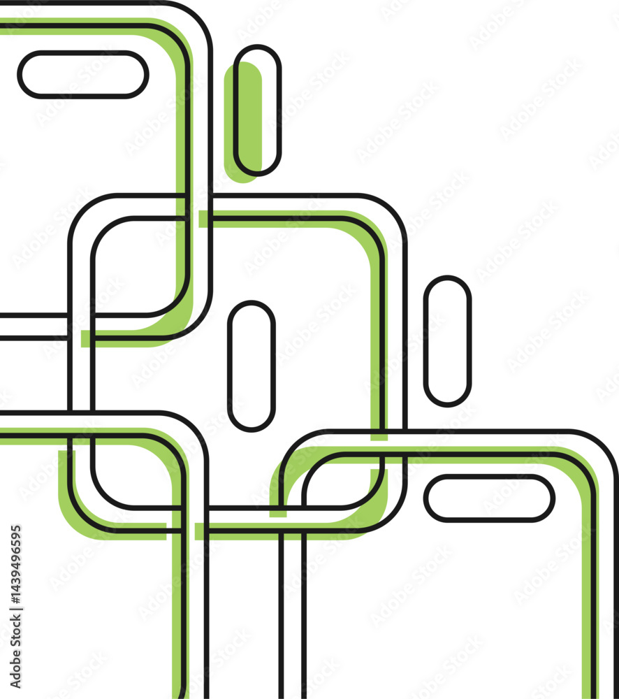 Fototapeta premium Abstract Geometric Square Line Corner