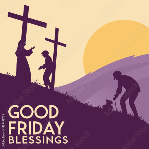 minimalist good friday religious graphic design 