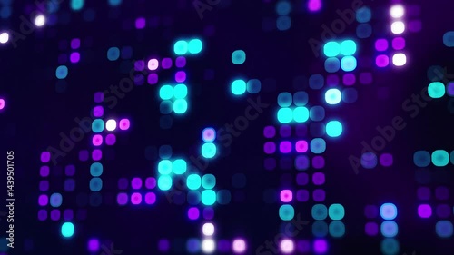 Wallpaper Mural Blue and purple abstract pattern of lights suitable for backgrounds, digital art, interior decor, fabric prints, and graphic design projects. Torontodigital.ca