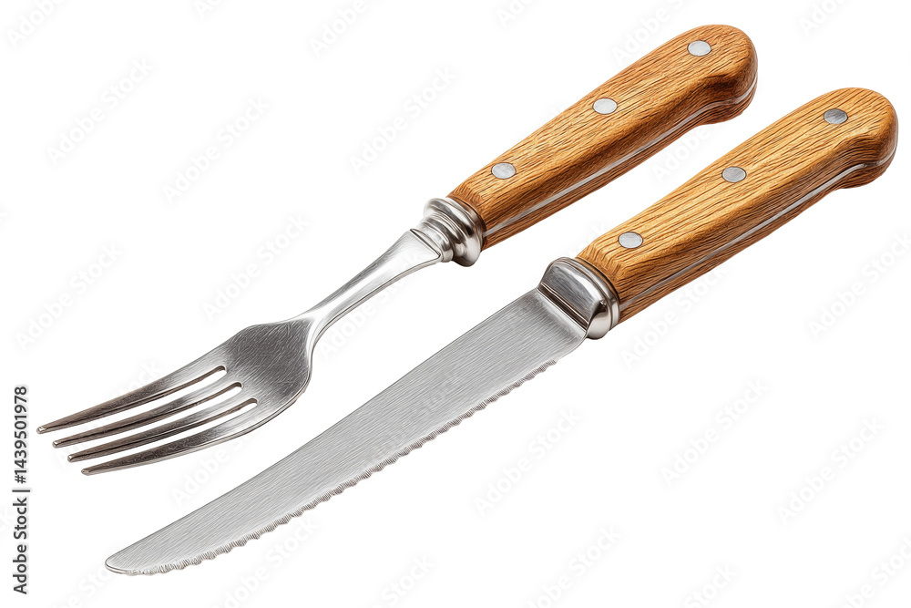 Naklejka premium Fork and Knife