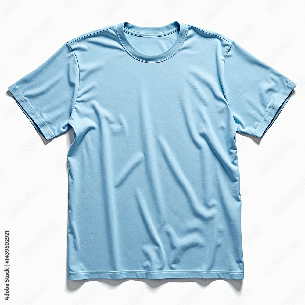 Fototapeta premium Light Blue TShirt Mockup isolated on white background