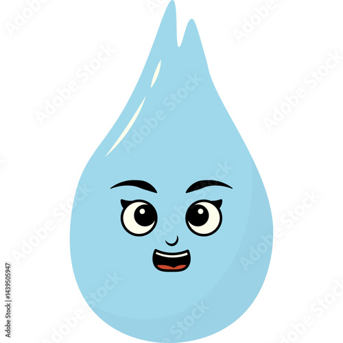 Cute Water Character Illustration
