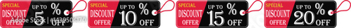 Special discount offer tag icon set.Price discount promotion banner, special offer sticker.Special discount Offer, Big Sale, Mega Sale and Online Shopping Banner Template Vector Design.