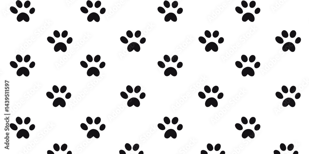 Set of black paw prints animal tracks on a white background Set of black paw prints animal tracks on a white background