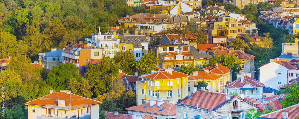Obraz premium Panorama of Plovdiv city, Bulgaria