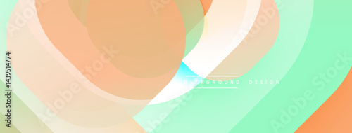 Abstract layers, soft colors, flowing shapes create modern visual experience. Gentle gradients, smooth transitions define design.
