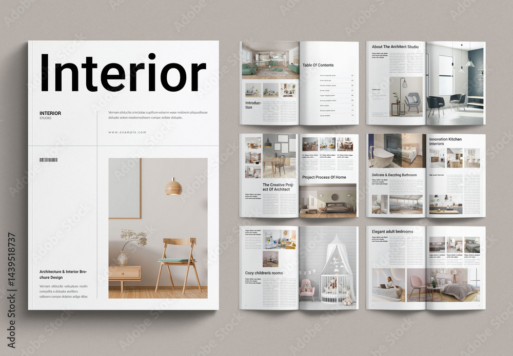 Interior and Architecture Design Brochure Template Stock Template ...