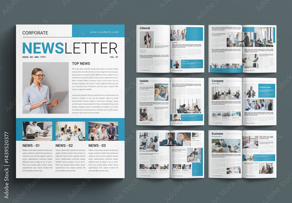 Newsletter Template Stock Template | Adobe Stock