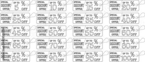 Special discount offer tag line art icon set.Price discount promotion banner, special offer sticker.Special discount Offer, Big Sale, Mega Sale and Online Shopping Banner Template Vector Design.