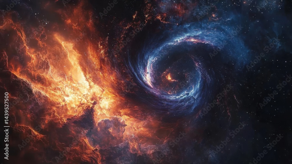 Obraz premium Nebula Galaxy Space Art, Cosmic Swirl, Astronomy Visual nebula galaxy space cosmic astronomy vortex