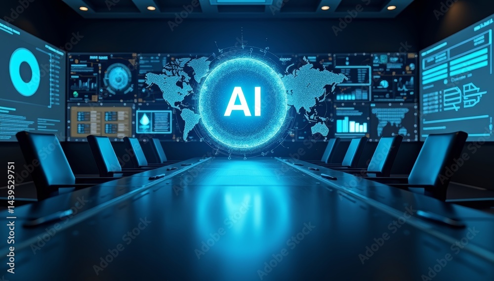 Obraz premium Blue digital technology design shows binary code for global network communication