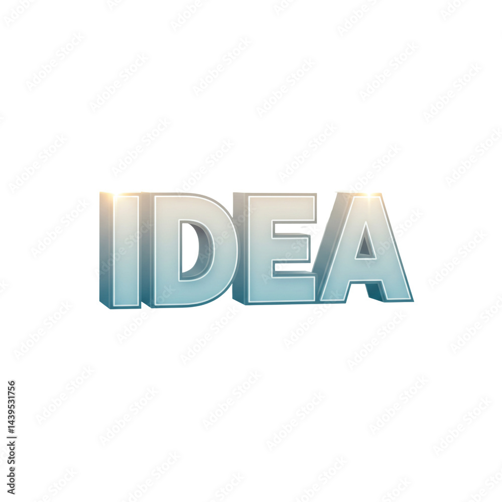 Modern Golden Idea Word Art Concept Innovation Thought Creativity Inspiration Modern Golden Idea Word Art Concept Innovation Thought Creativity Inspiration