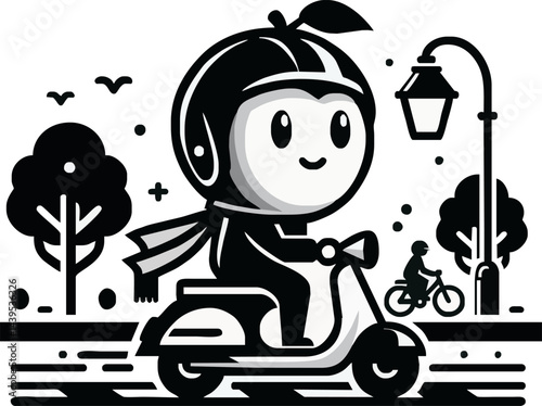 Funny cartoon monsters, android, and robot art illustration for a fun design