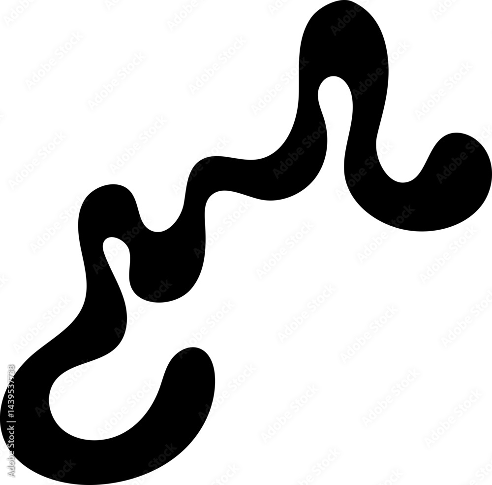 Fototapeta premium solid abstract flourish shape