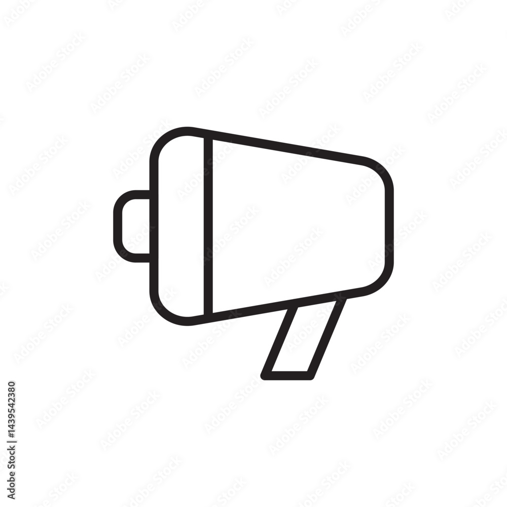 Megaphone Icon Representing Communication and Marketing Strategies for Digital Advertising and Social Media Engagement Megaphone Icon Representing Communication and Marketing Strategies for Digital Advertising and Social Media Engagement