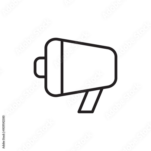 Megaphone Icon Representing Communication and Marketing Strategies for Digital Advertising and Social Media Engagement