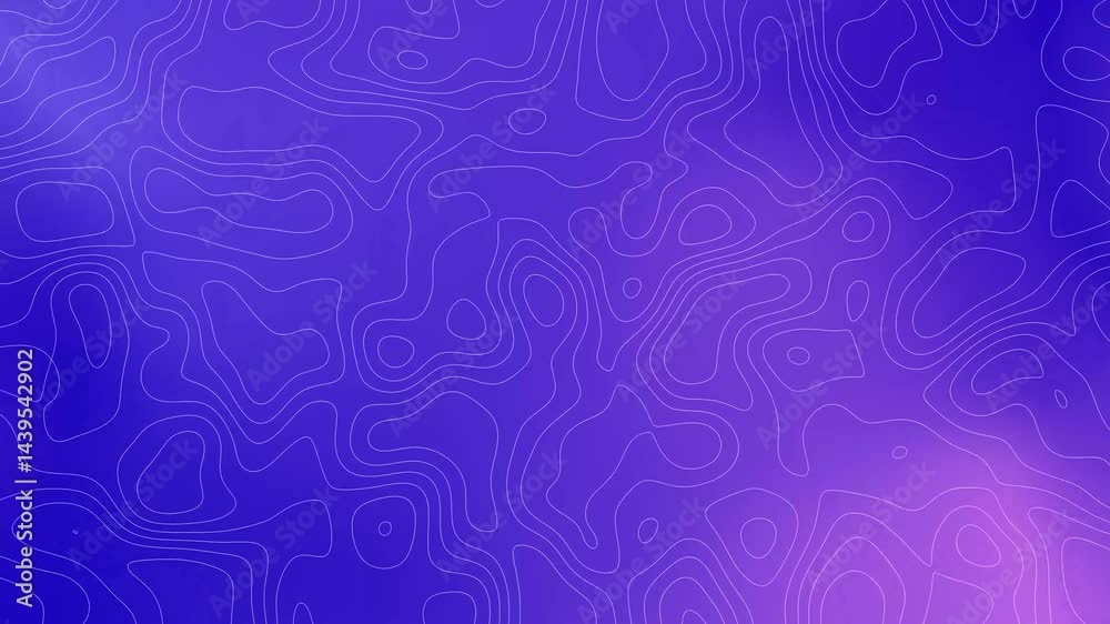 Purple abstract topographic map with white lines. Suitable for geography themed designs, educational materials, and modern artistic projects. Great for cartography concepts.