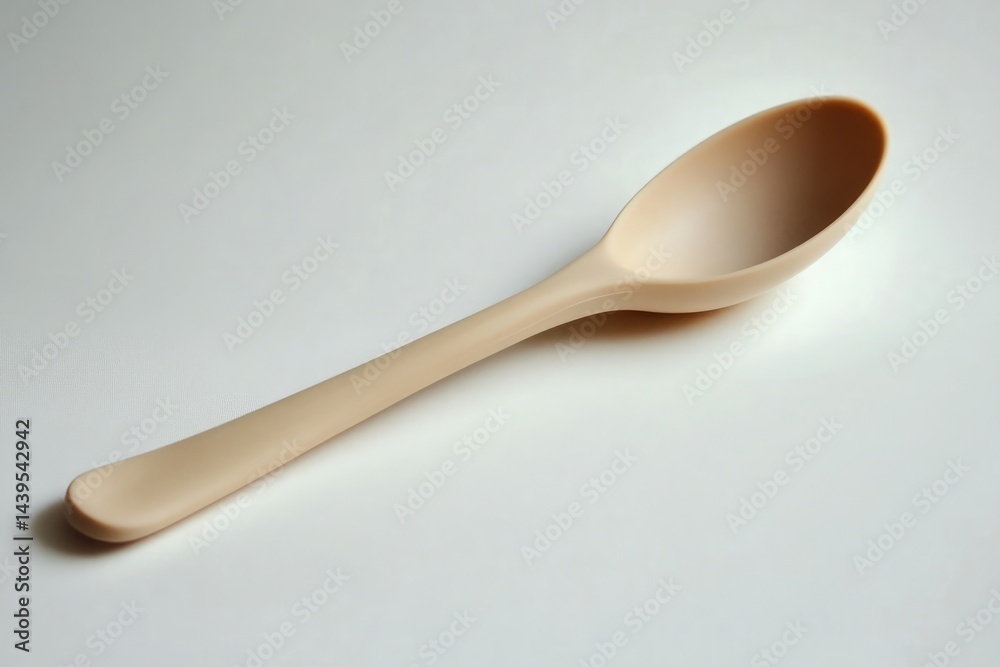 A neutral colored spoon. A neutral colored spoon.