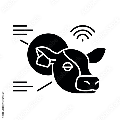 RFID Identification black line icon.