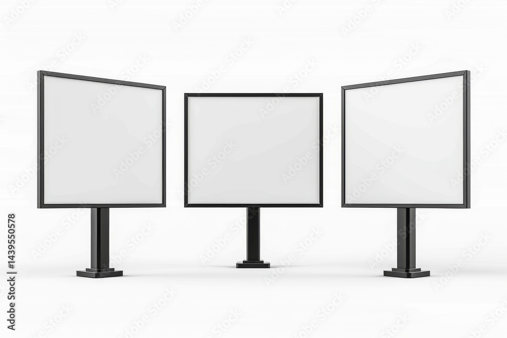Fototapeta premium Interactive Experiential Marketing Boards for Impact Isolated On White Background.