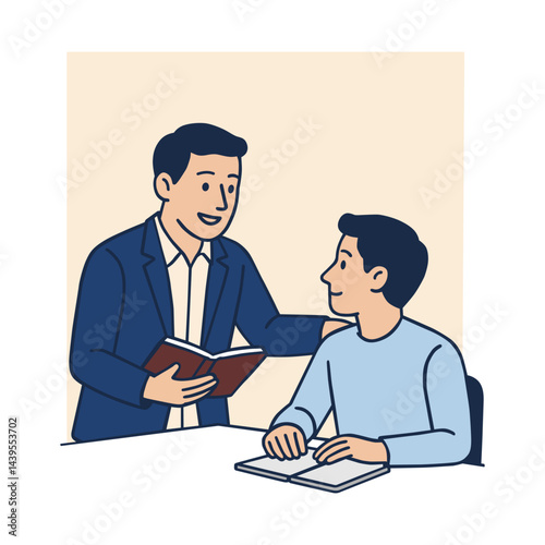 coaching business pressentation situation illustation