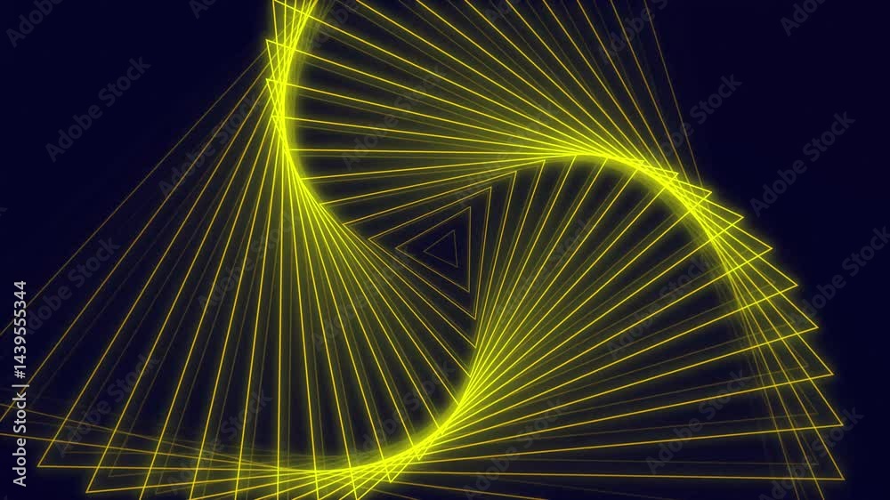 Digital yellow geometric pattern on dark blue background. Suitable for abstract backgrounds, website design, print materials, and contemporary art projects.