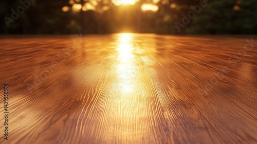 Nature's Masterpiece: Close-Up of a Stunning Wood Texture on a Handcrafted Table