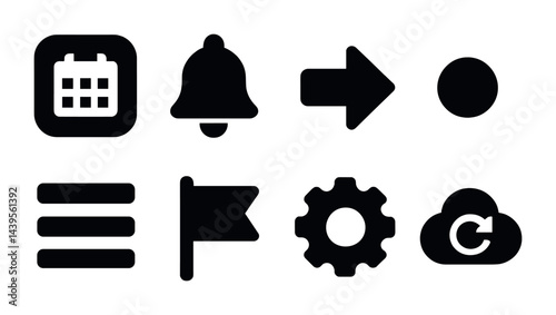 Essential icons for user interface design and navigation enhancement